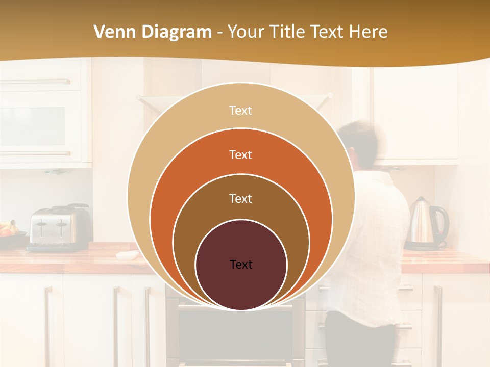 A Man Standing In A Kitchen Next To A Stove Top Oven PowerPoint Template