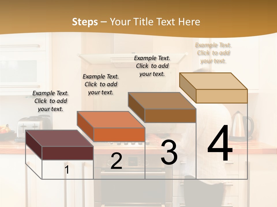 A Man Standing In A Kitchen Next To A Stove Top Oven PowerPoint Template