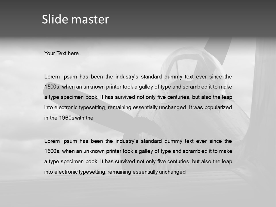 World War Ii Bomber Transportation PowerPoint Template