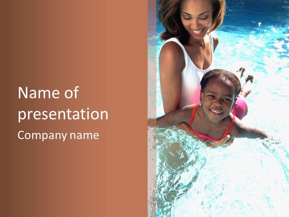 Sand Bottom Caucasian PowerPoint Template