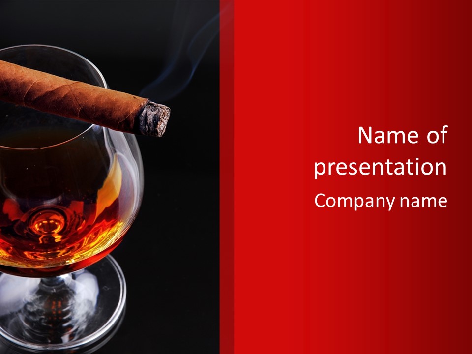 Glass Alcohol Spirit PowerPoint Template