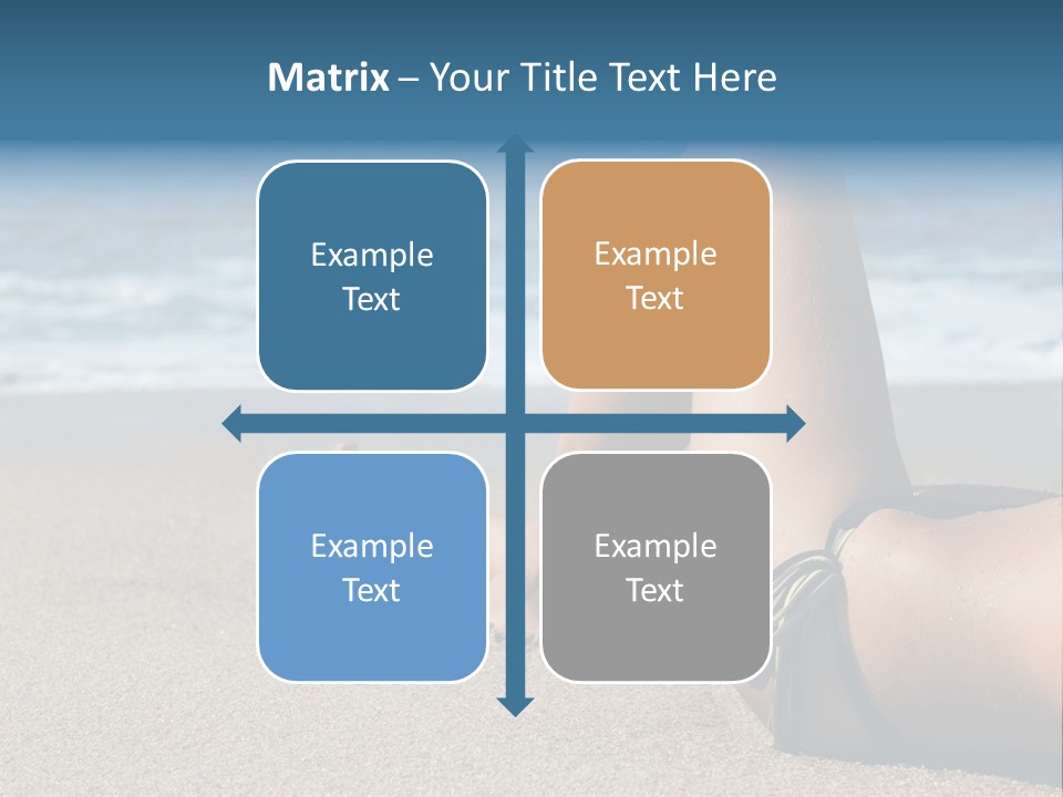 A Woman In A Bikini Laying On The Beach PowerPoint Template