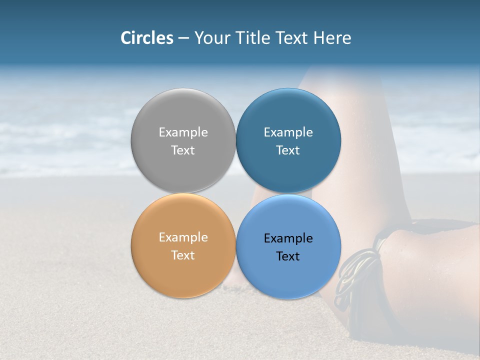 A Woman In A Bikini Laying On The Beach PowerPoint Template