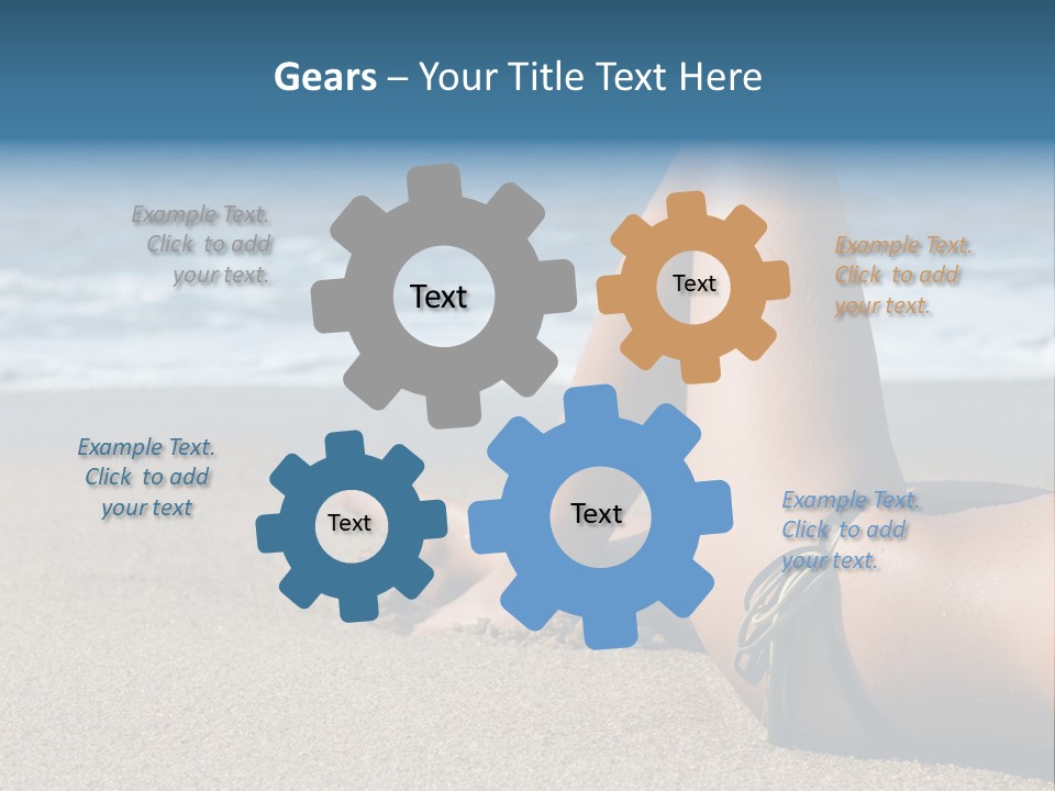 A Woman In A Bikini Laying On The Beach PowerPoint Template