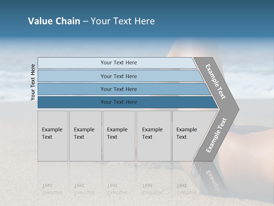 A Woman In A Bikini Laying On The Beach PowerPoint Template