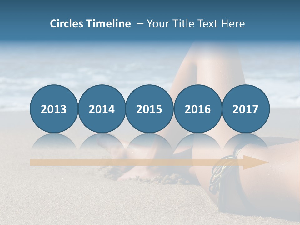 A Woman In A Bikini Laying On The Beach PowerPoint Template