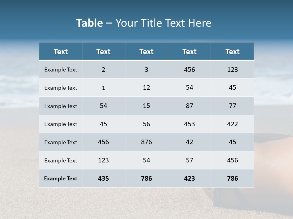 A Woman In A Bikini Laying On The Beach PowerPoint Template