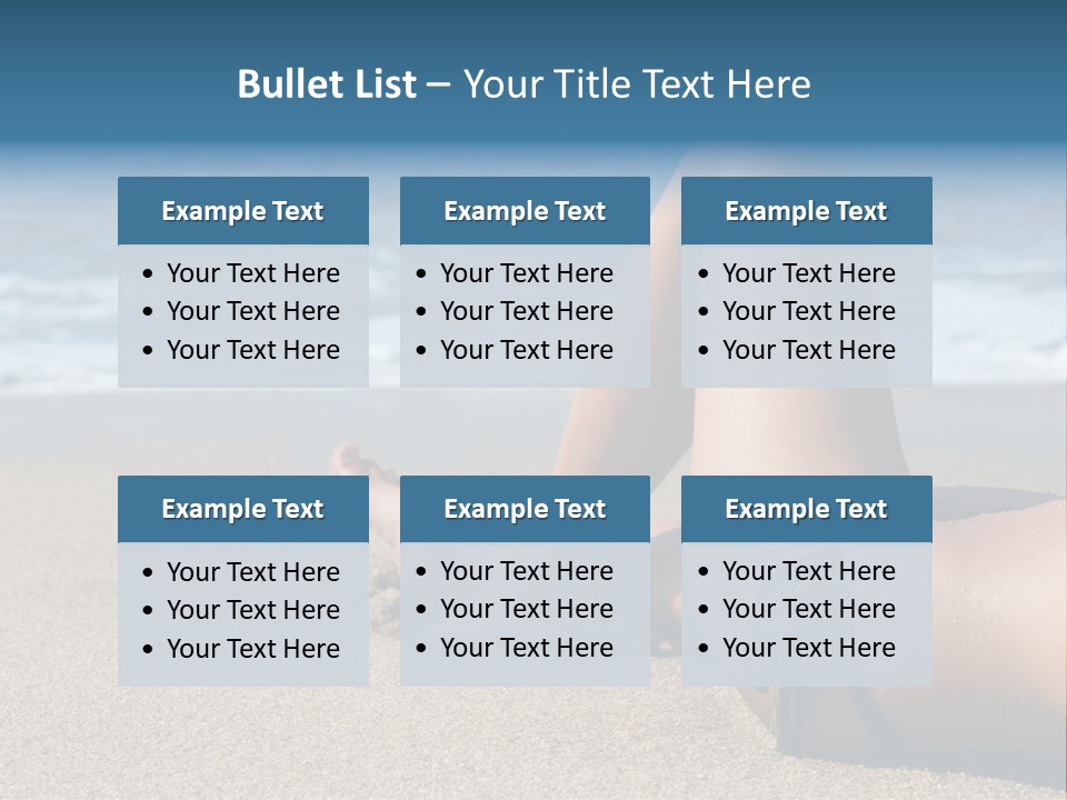 A Woman In A Bikini Laying On The Beach PowerPoint Template