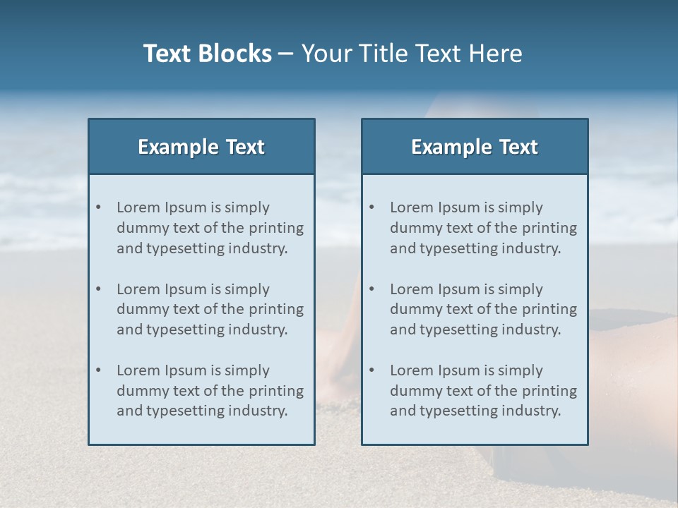 A Woman In A Bikini Laying On The Beach PowerPoint Template