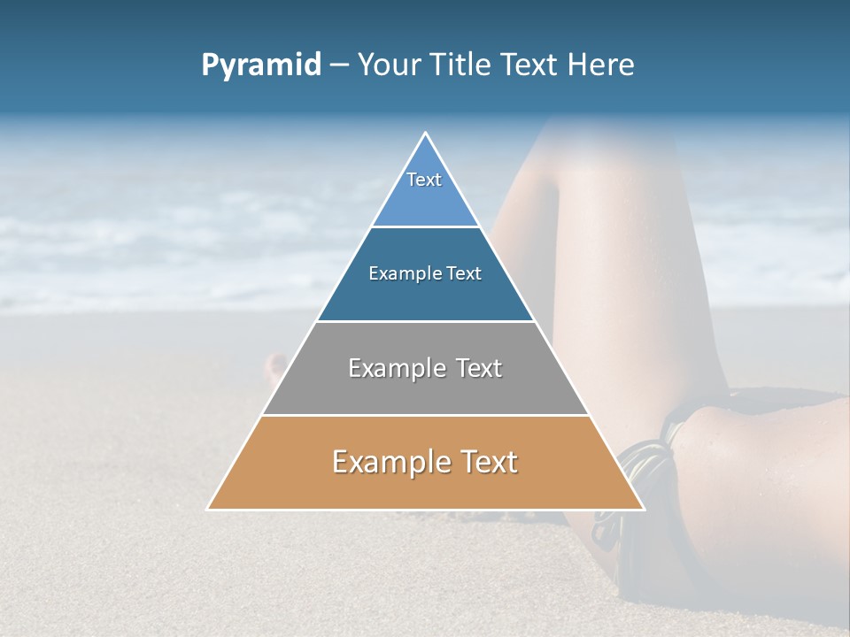 A Woman In A Bikini Laying On The Beach PowerPoint Template