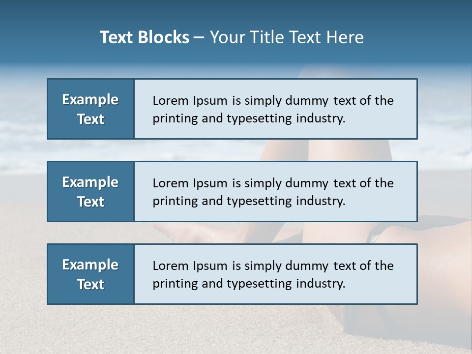 A Woman In A Bikini Laying On The Beach PowerPoint Template