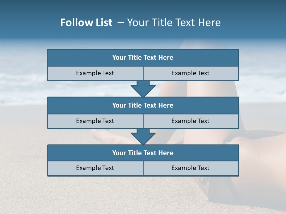 A Woman In A Bikini Laying On The Beach PowerPoint Template