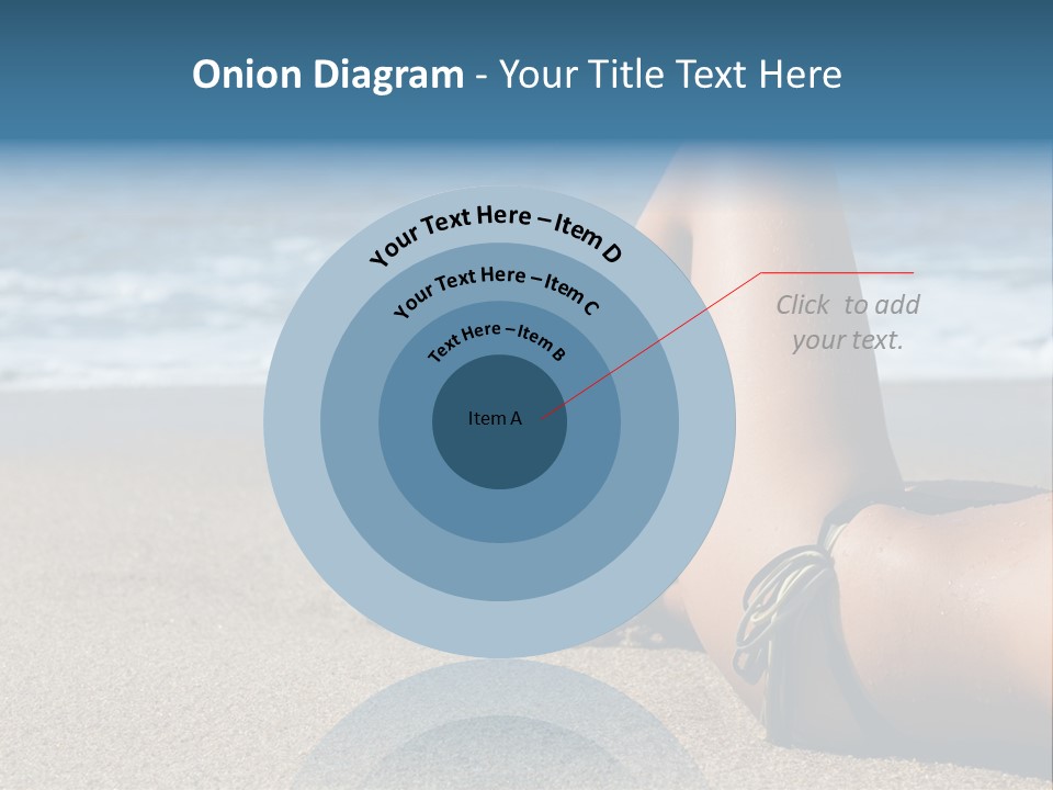 A Woman In A Bikini Laying On The Beach PowerPoint Template