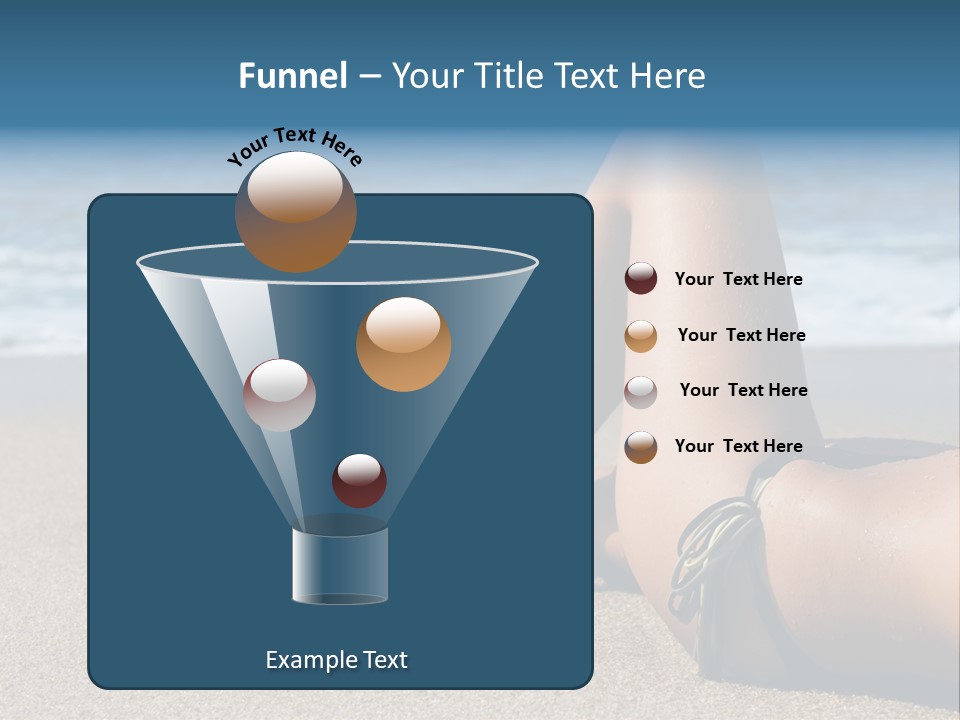 A Woman In A Bikini Laying On The Beach PowerPoint Template