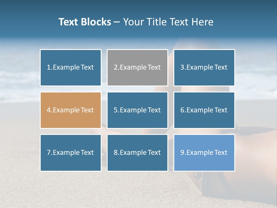 A Woman In A Bikini Laying On The Beach PowerPoint Template