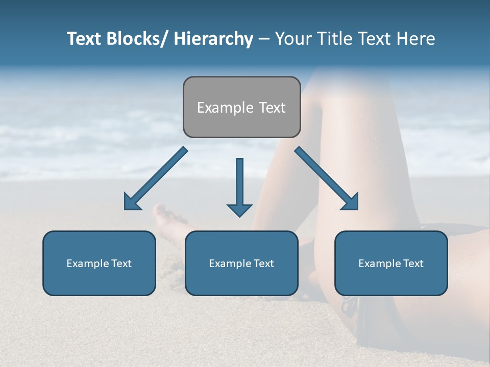 A Woman In A Bikini Laying On The Beach PowerPoint Template