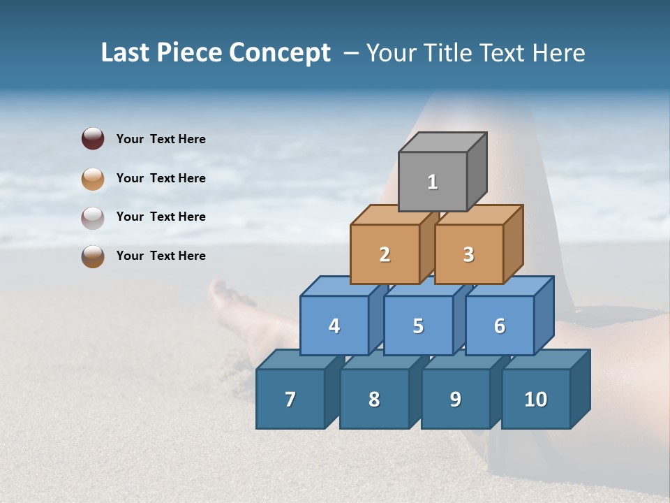 A Woman In A Bikini Laying On The Beach PowerPoint Template