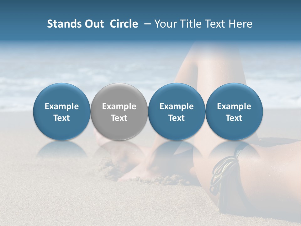 A Woman In A Bikini Laying On The Beach PowerPoint Template