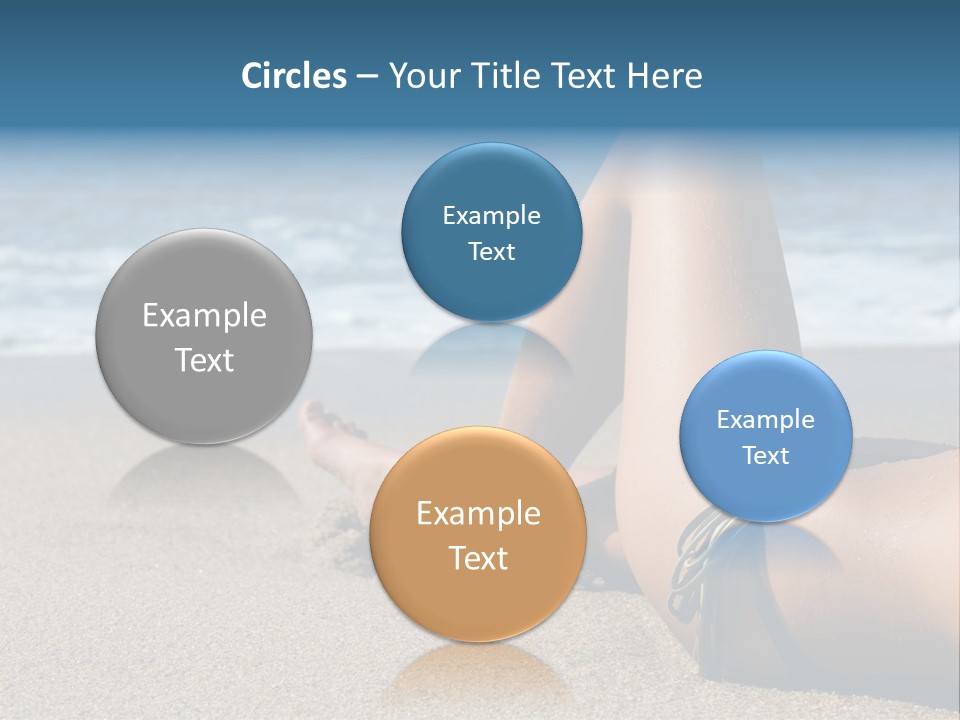 A Woman In A Bikini Laying On The Beach PowerPoint Template