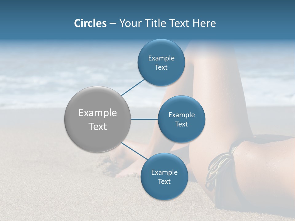 A Woman In A Bikini Laying On The Beach PowerPoint Template