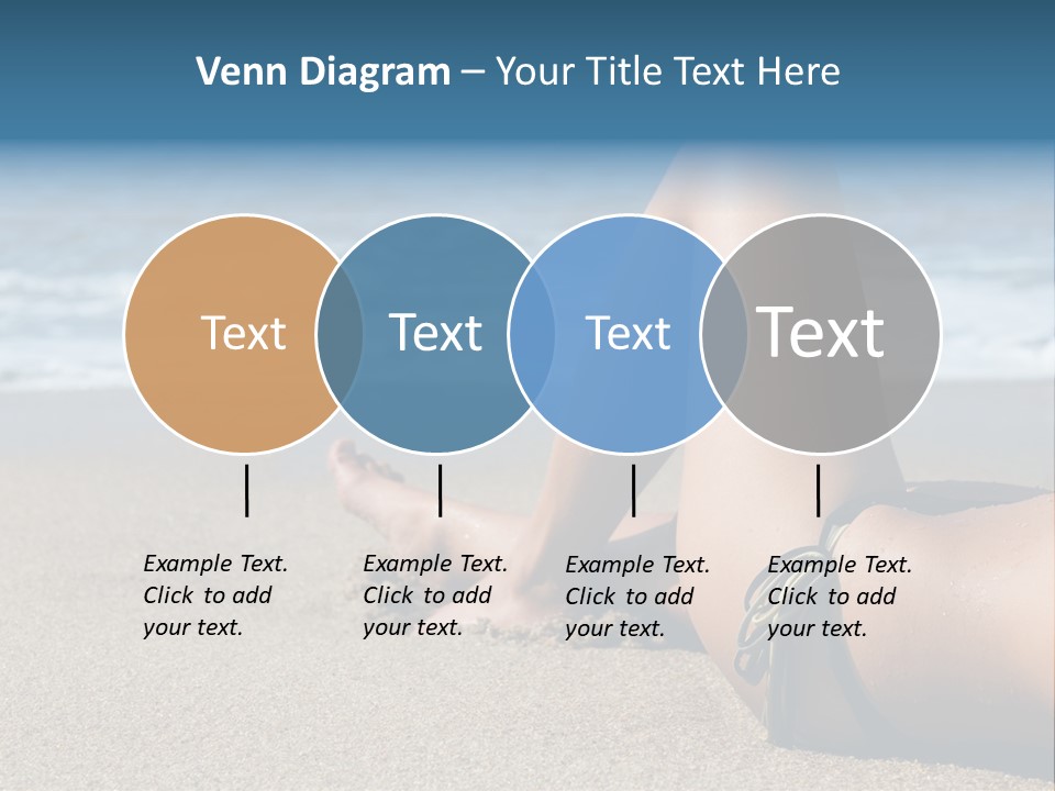 A Woman In A Bikini Laying On The Beach PowerPoint Template