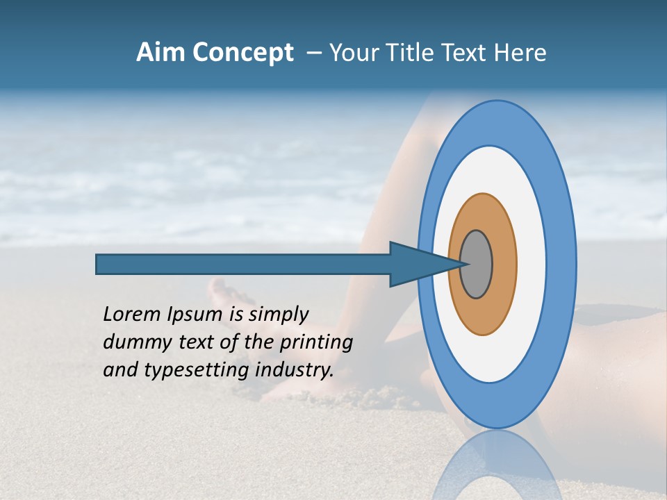 A Woman In A Bikini Laying On The Beach PowerPoint Template