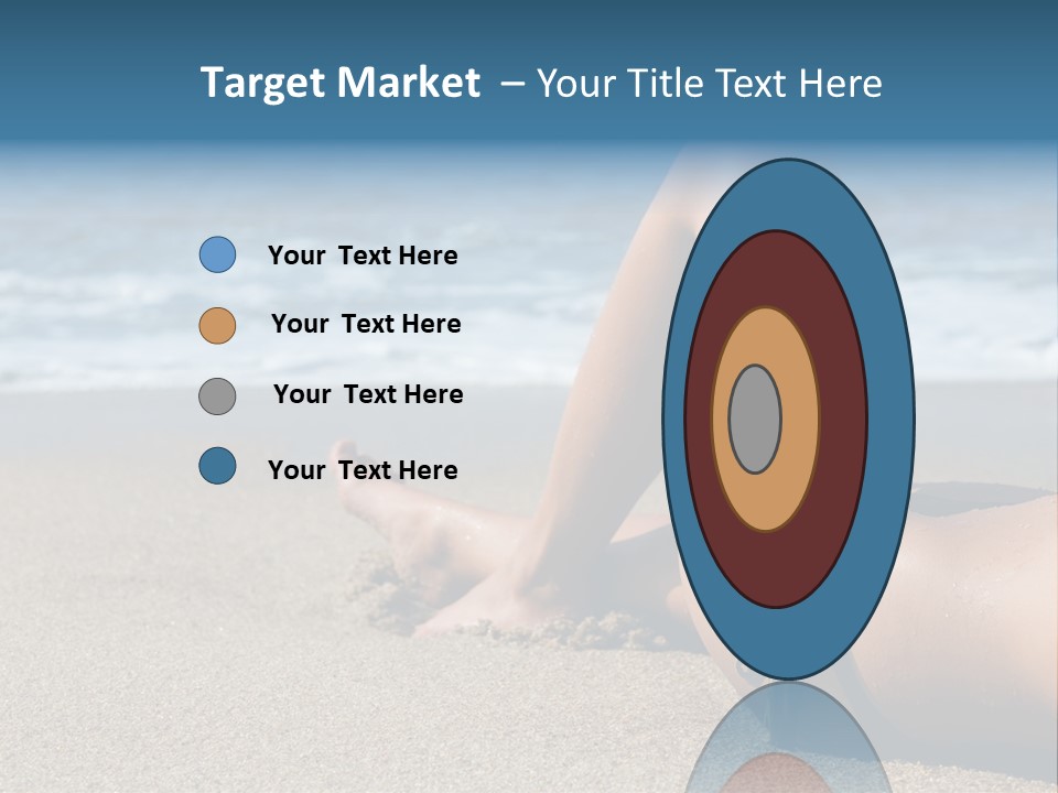 A Woman In A Bikini Laying On The Beach PowerPoint Template