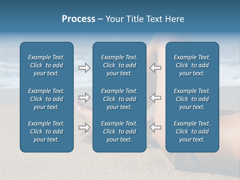 A Woman In A Bikini Laying On The Beach PowerPoint Template