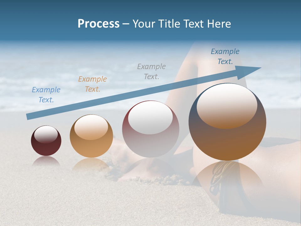 A Woman In A Bikini Laying On The Beach PowerPoint Template