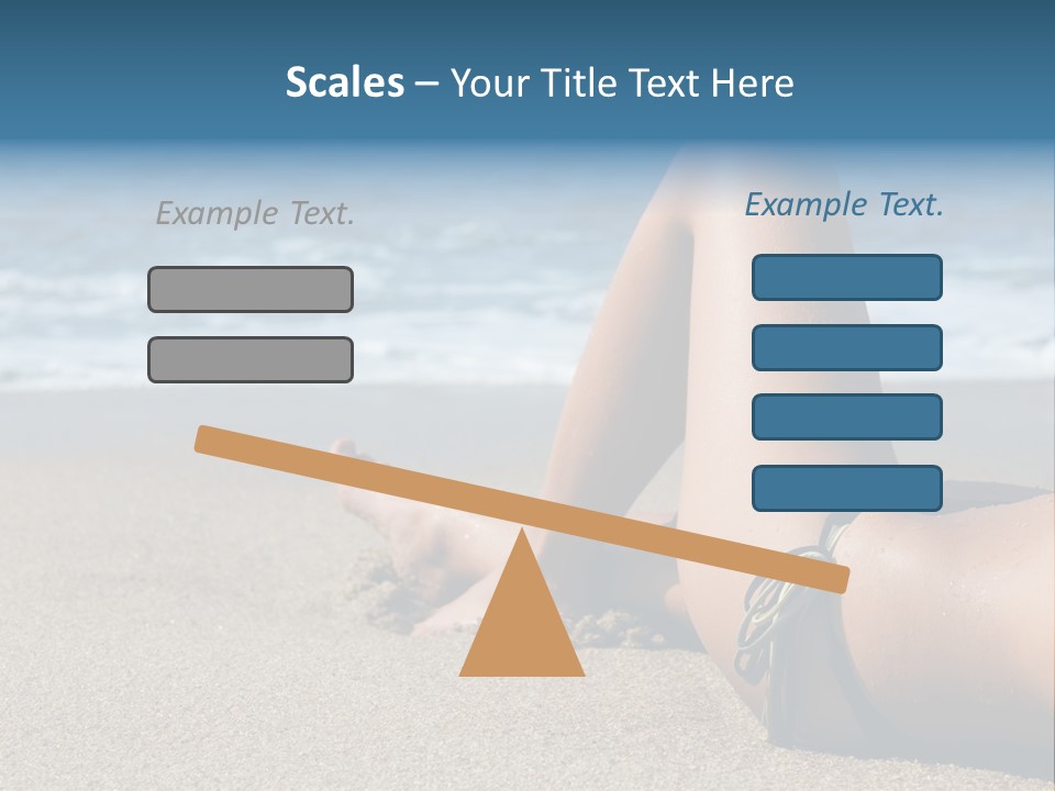 A Woman In A Bikini Laying On The Beach PowerPoint Template