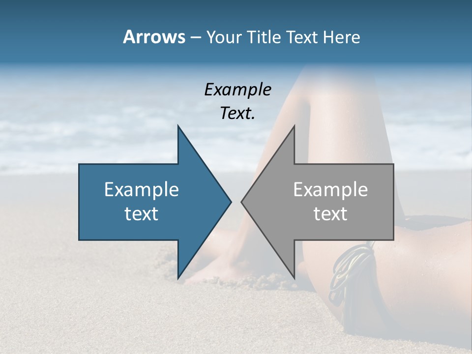 A Woman In A Bikini Laying On The Beach PowerPoint Template