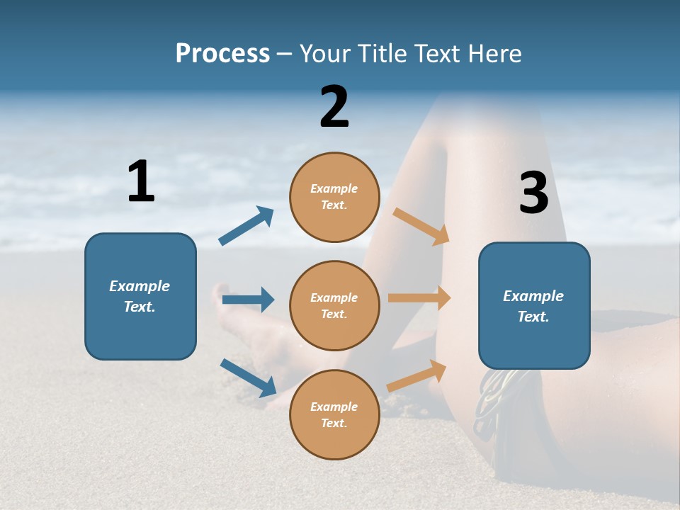 A Woman In A Bikini Laying On The Beach PowerPoint Template