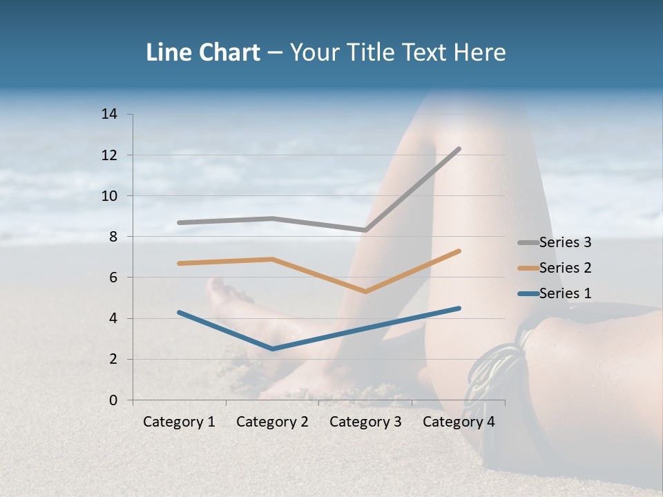 A Woman In A Bikini Laying On The Beach PowerPoint Template