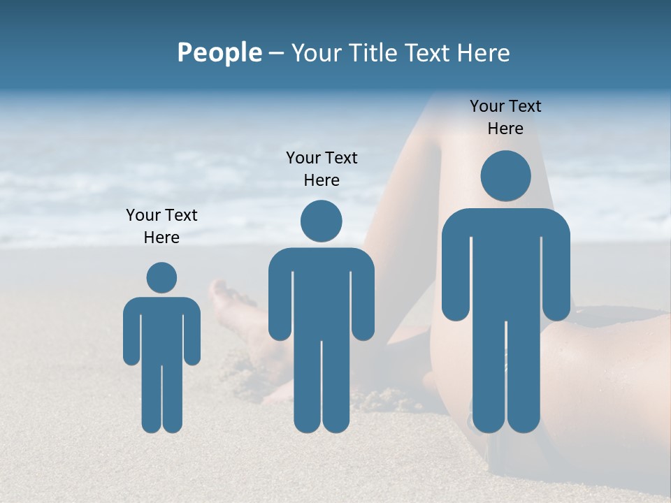 A Woman In A Bikini Laying On The Beach PowerPoint Template