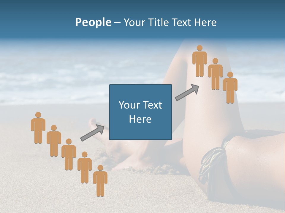 A Woman In A Bikini Laying On The Beach PowerPoint Template