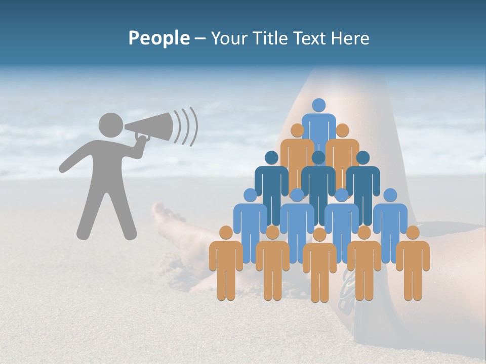 A Woman In A Bikini Laying On The Beach PowerPoint Template