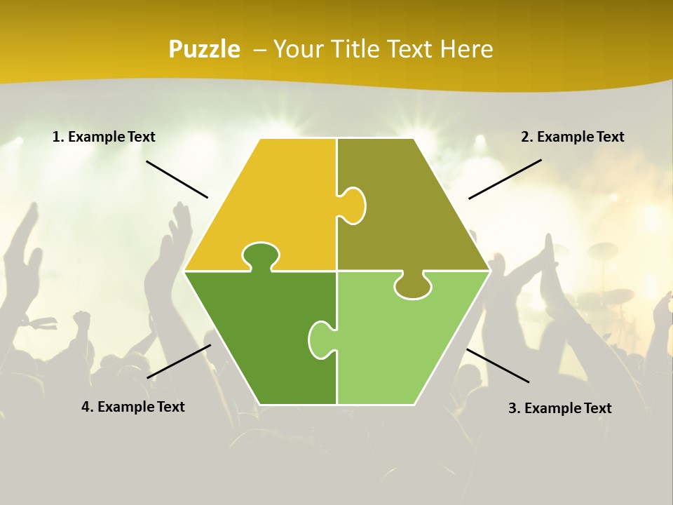 Happiness Band Silhouette PowerPoint Template