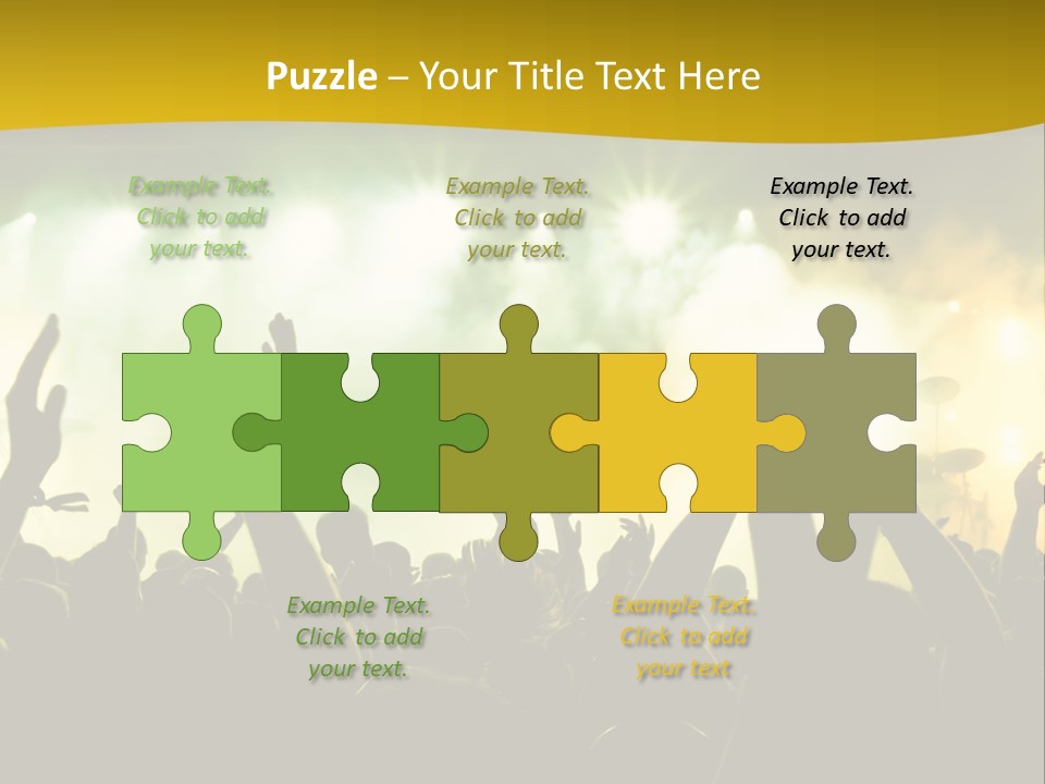 Happiness Band Silhouette PowerPoint Template