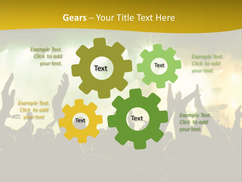 Happiness Band Silhouette PowerPoint Template