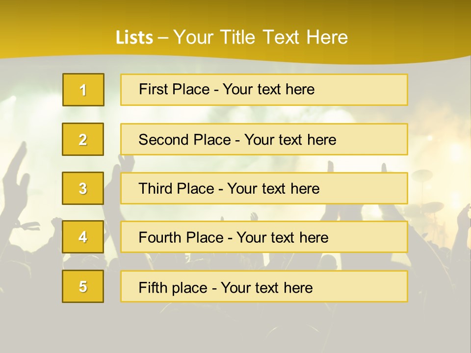 Happiness Band Silhouette PowerPoint Template