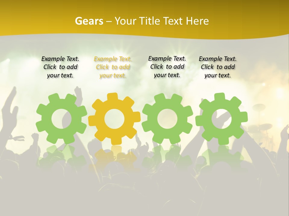 Happiness Band Silhouette PowerPoint Template