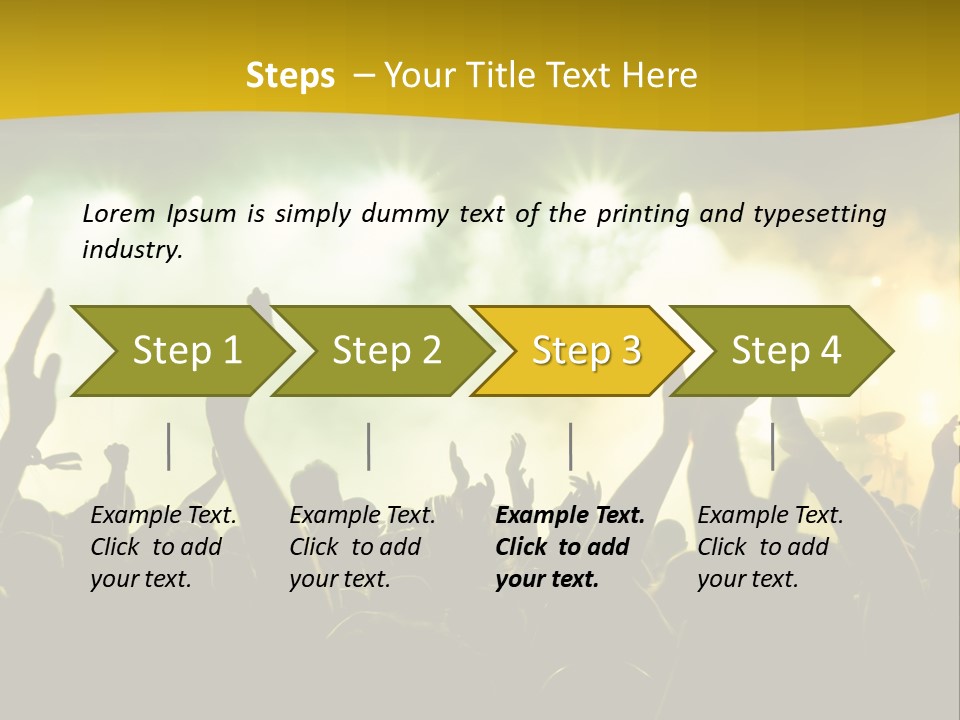 Happiness Band Silhouette PowerPoint Template