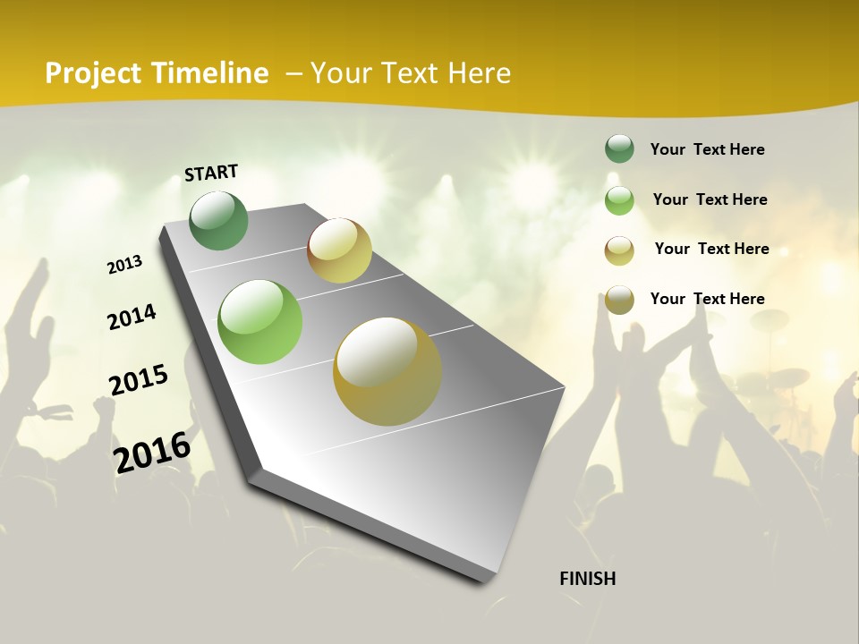 Happiness Band Silhouette PowerPoint Template