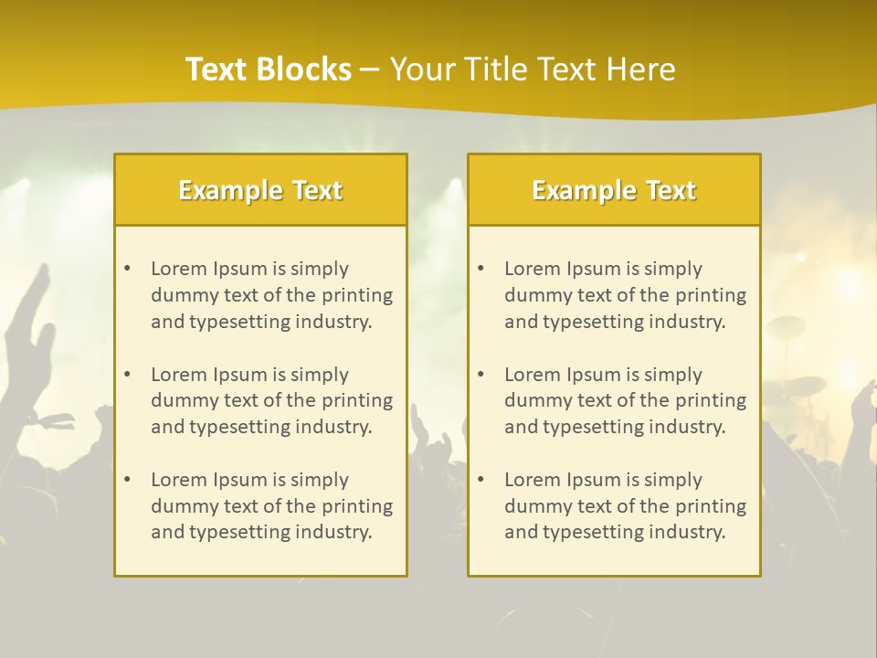 Happiness Band Silhouette PowerPoint Template