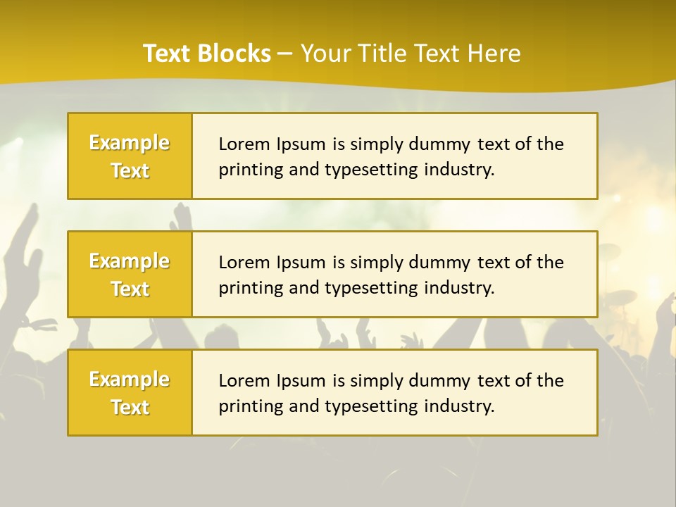 Happiness Band Silhouette PowerPoint Template
