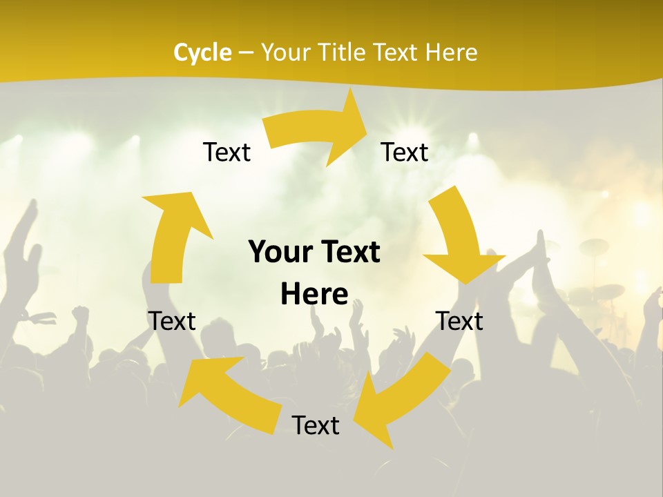 Happiness Band Silhouette PowerPoint Template
