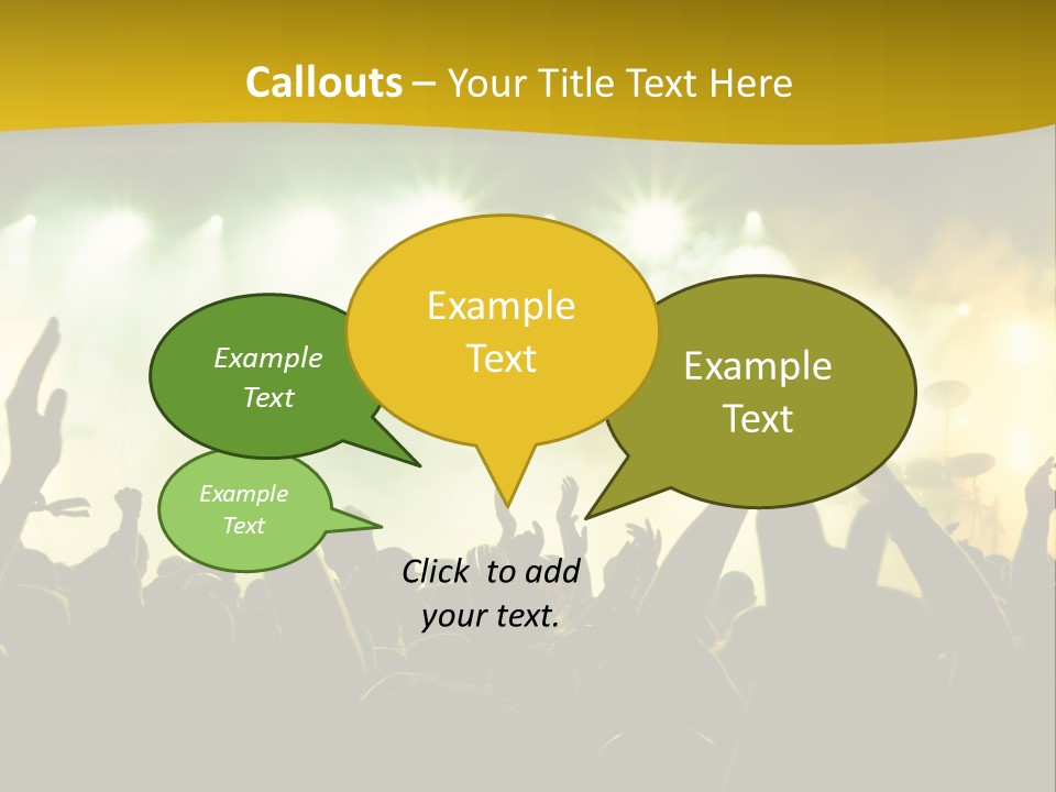 Happiness Band Silhouette PowerPoint Template
