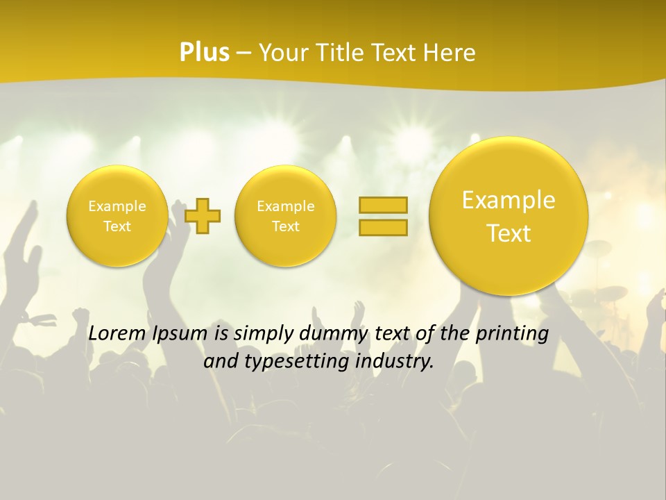 Happiness Band Silhouette PowerPoint Template