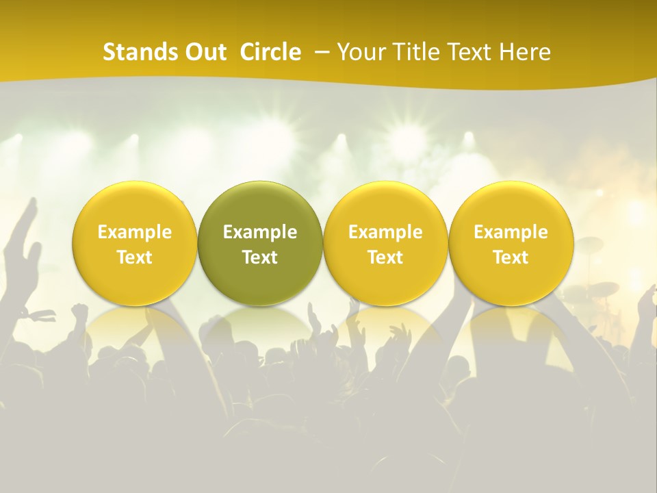 Happiness Band Silhouette PowerPoint Template
