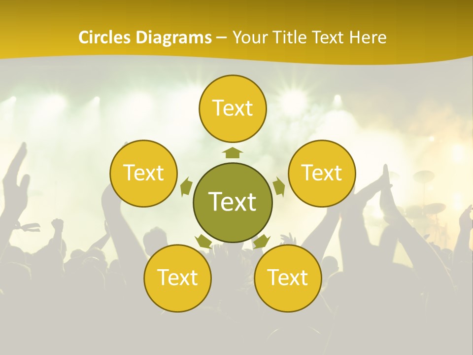 Happiness Band Silhouette PowerPoint Template